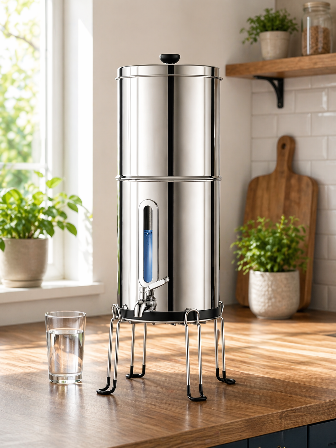 AquaPura - 10L Gravity Fed 304 Stainless Steel Water Filter