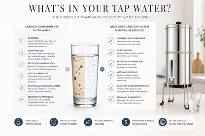 AquaPura - 10L Gravity Fed 304 Stainless Steel Water Filter